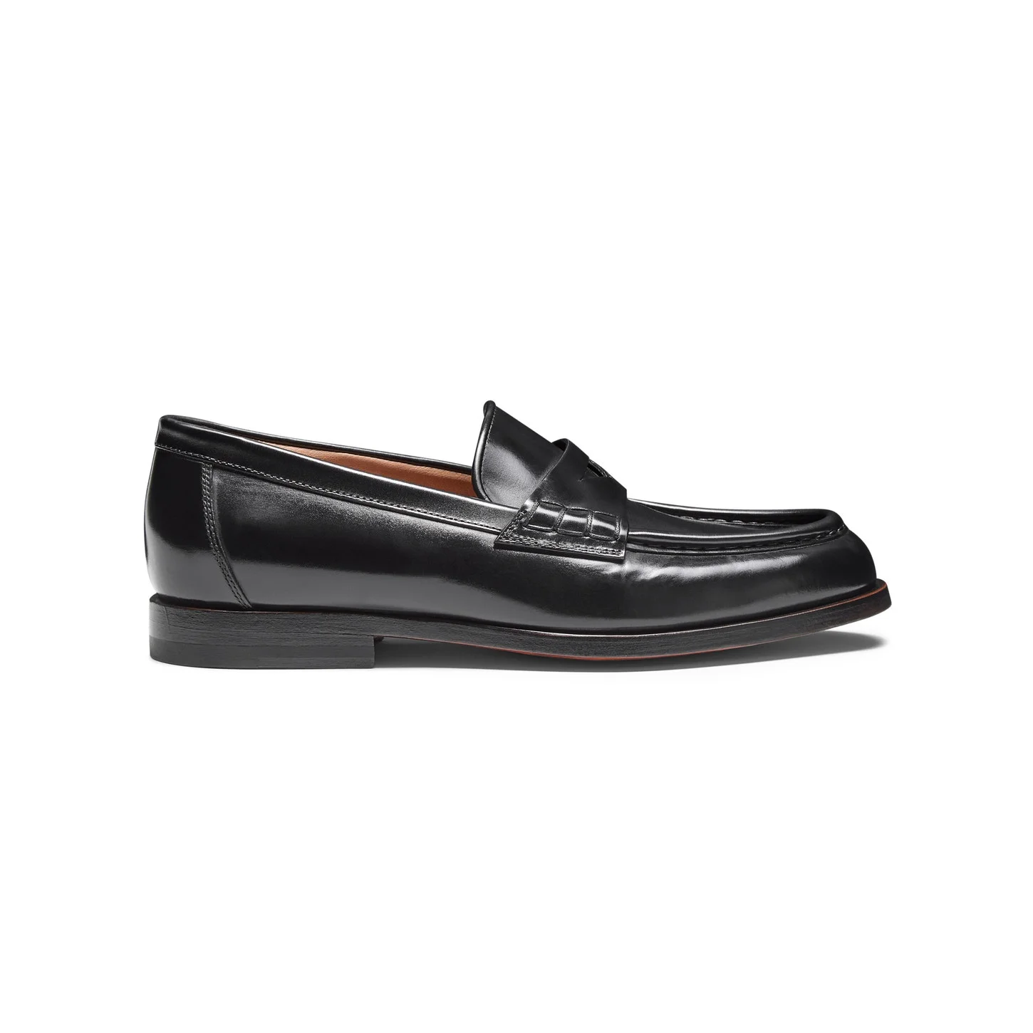 Women’s black leather penny loafer - 1