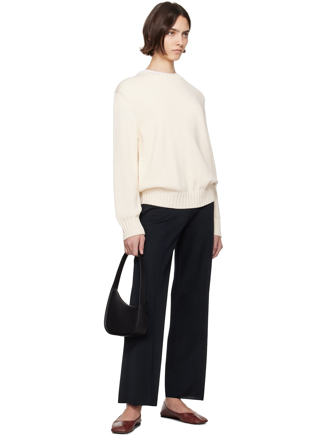 Navy Slinky Kick Trousers - 4