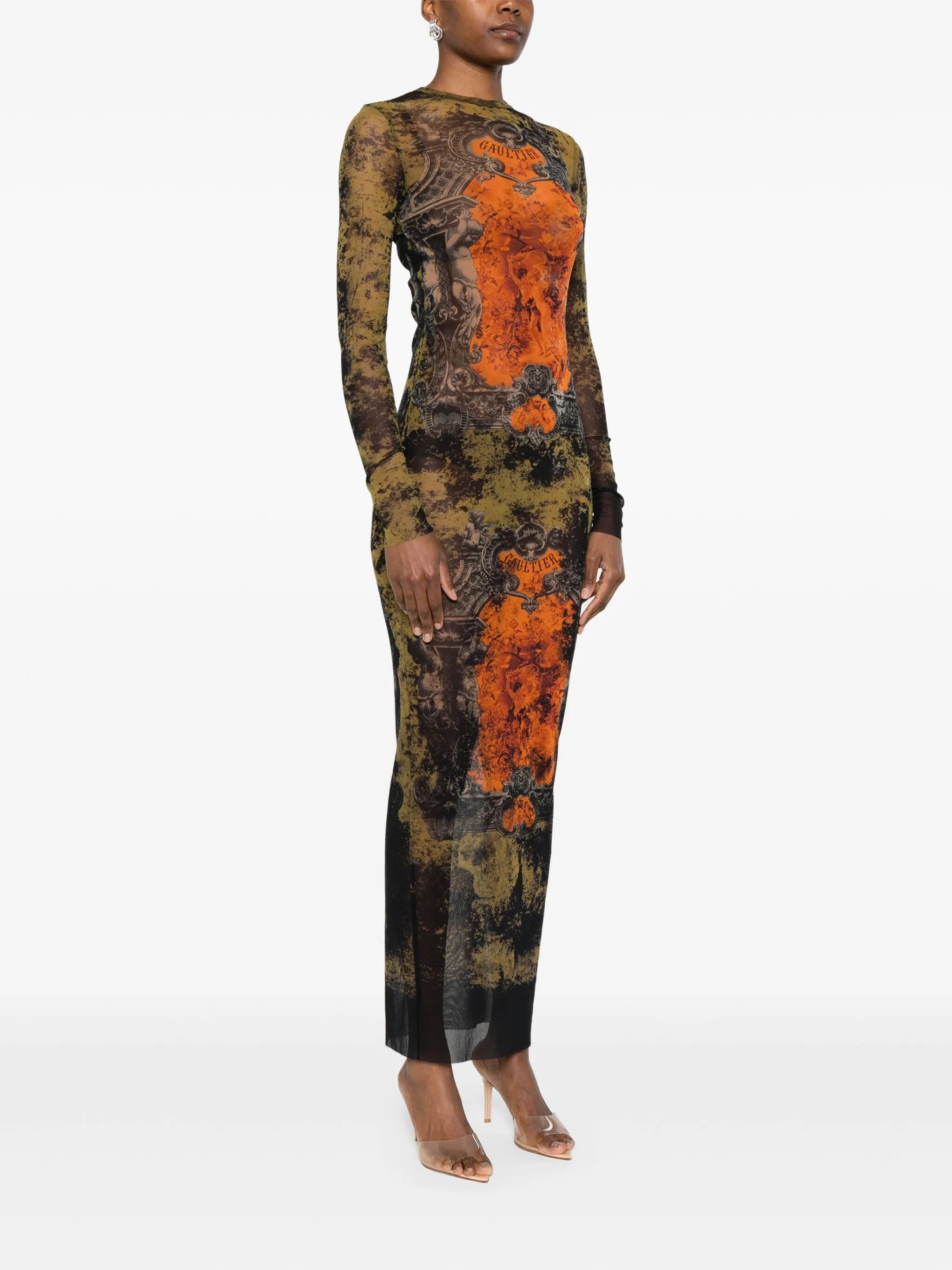 graphic-print maxi dress - 3
