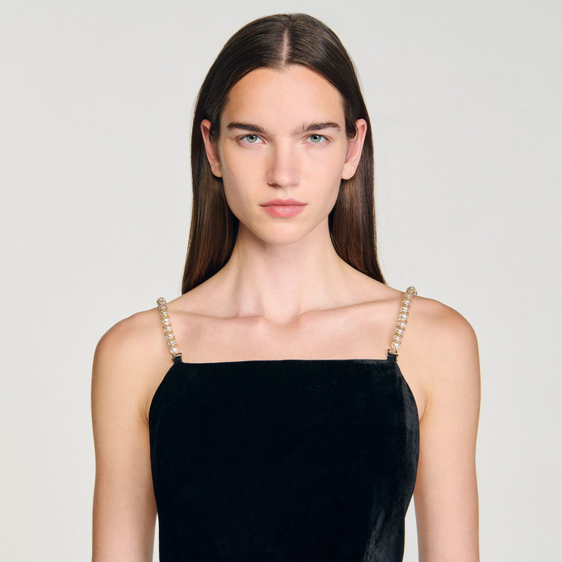 VELVET JUMPSUIT WITH REMOVABLE STRAPS 4