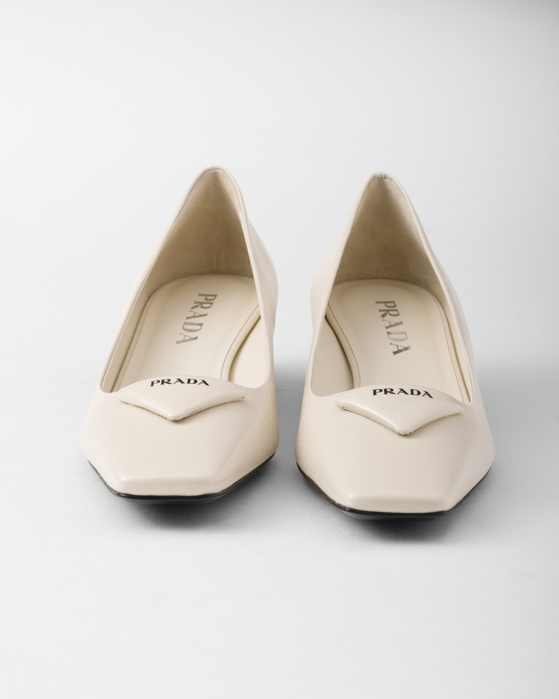 Patent Saffiano leather pumps 7