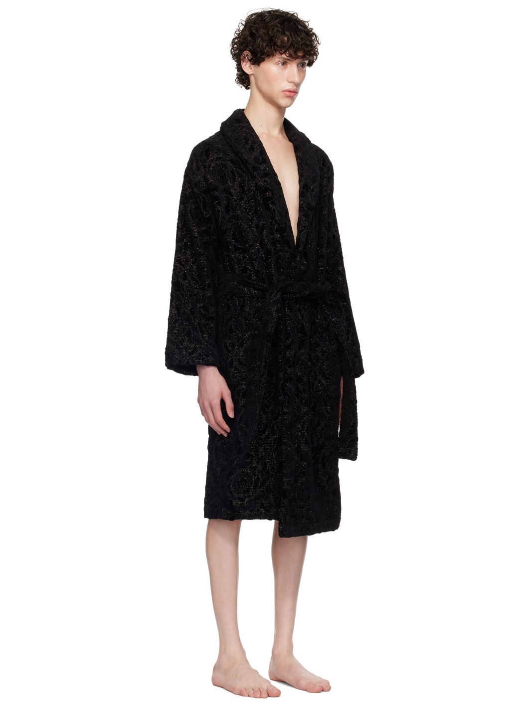 Black Barocco Bathrobe - 2