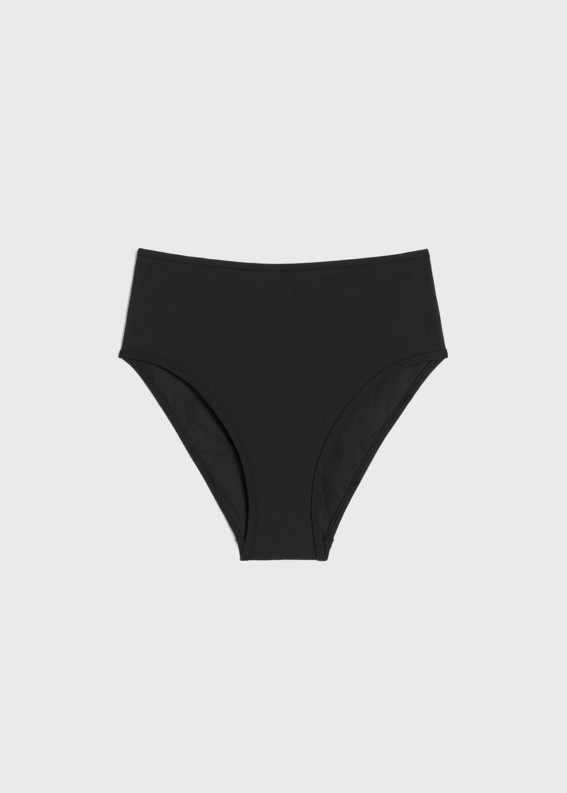 Mid-rise bikini bottoms black 1