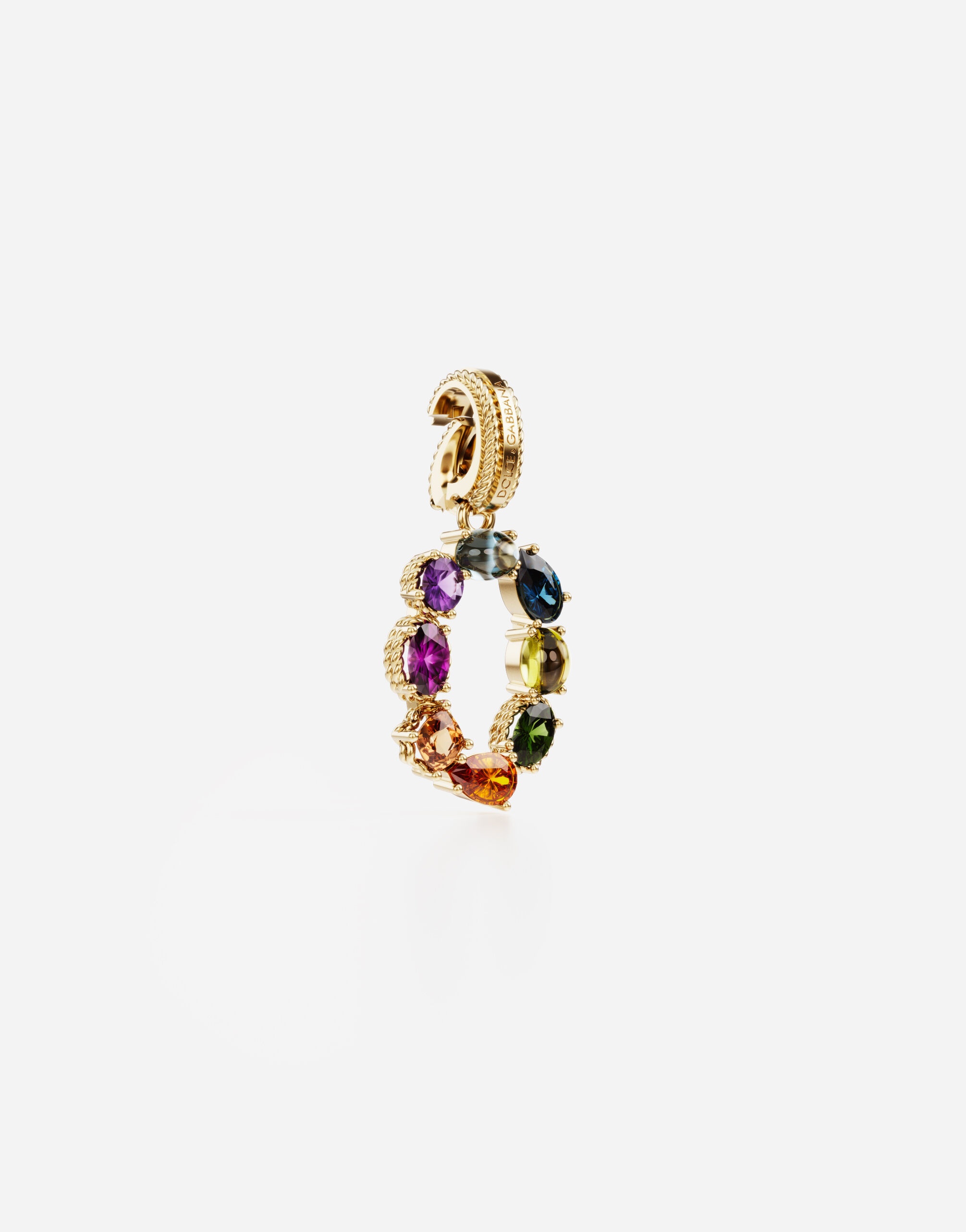 Charm 0 Lettering 18-carat yellow gold and multicolored gems - 2
