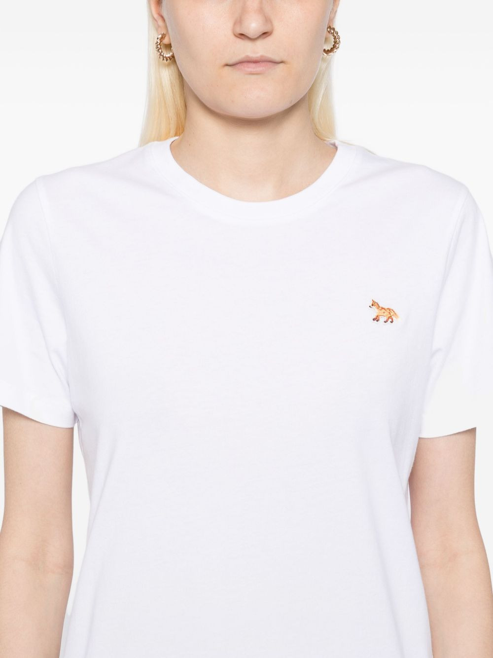 fox-embroidered T-shirt - 5