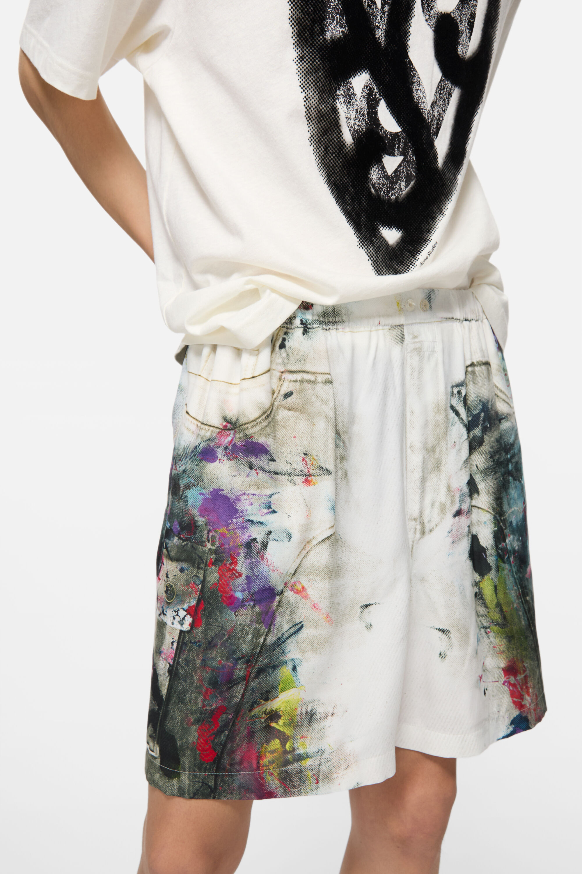 Shorts printed - White Multicolor - 4