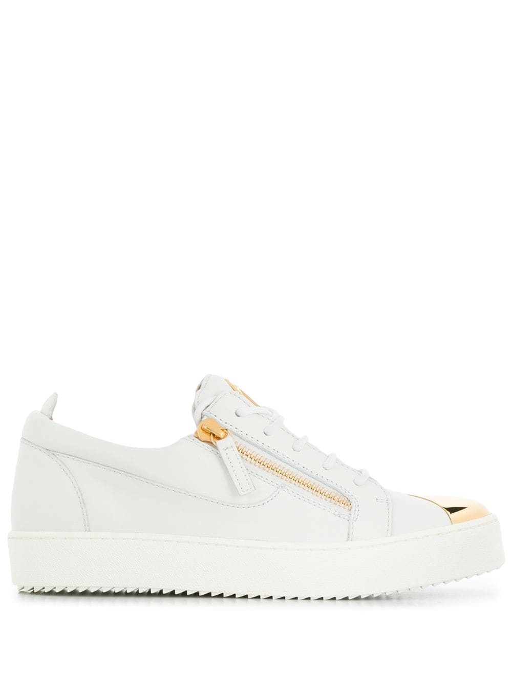 low-top zip trainers - 1