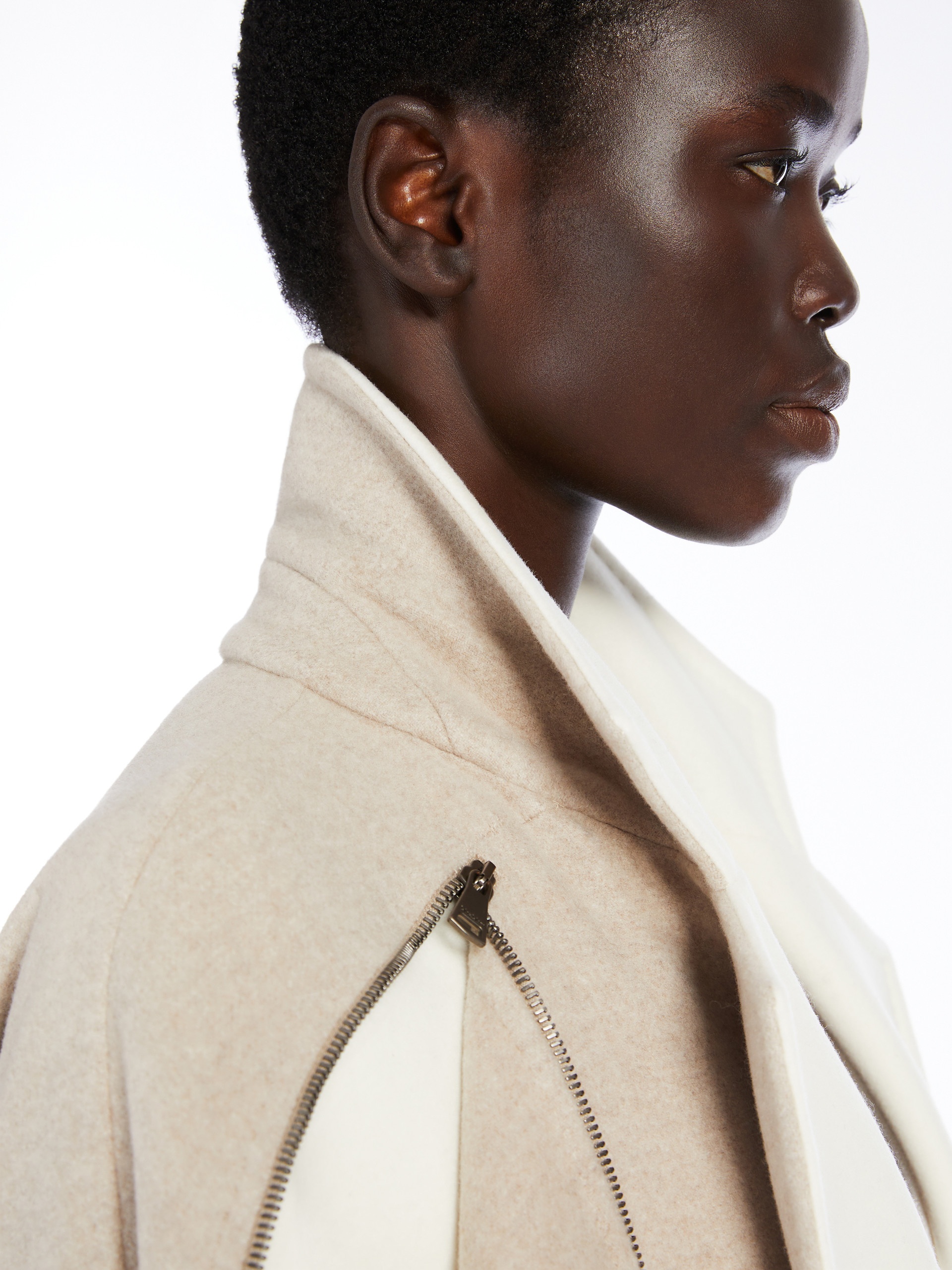 AMOUR1234 Wool and double cashmere coat - 6