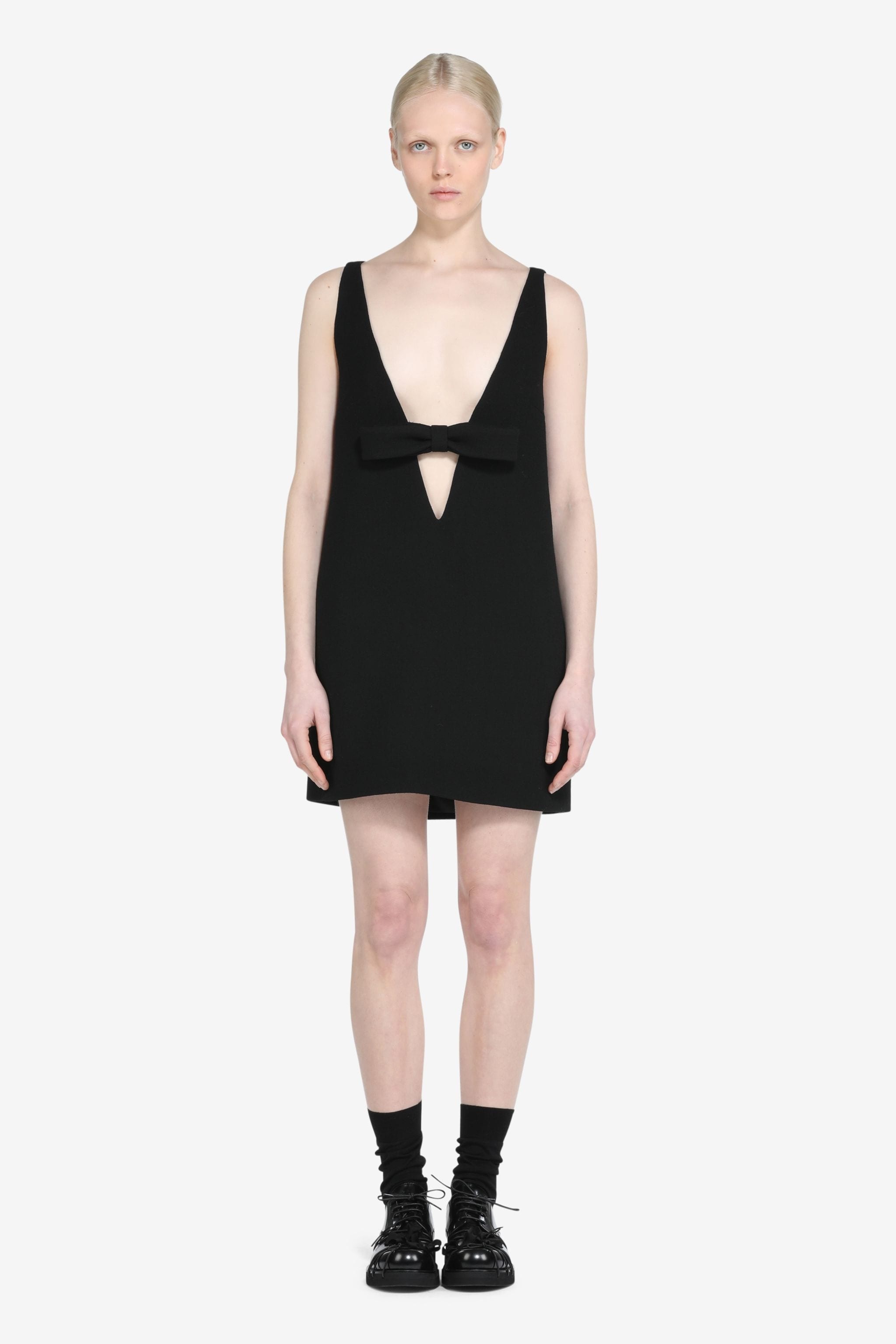 BOW-EMBELLISHED MINI DRESS - 1