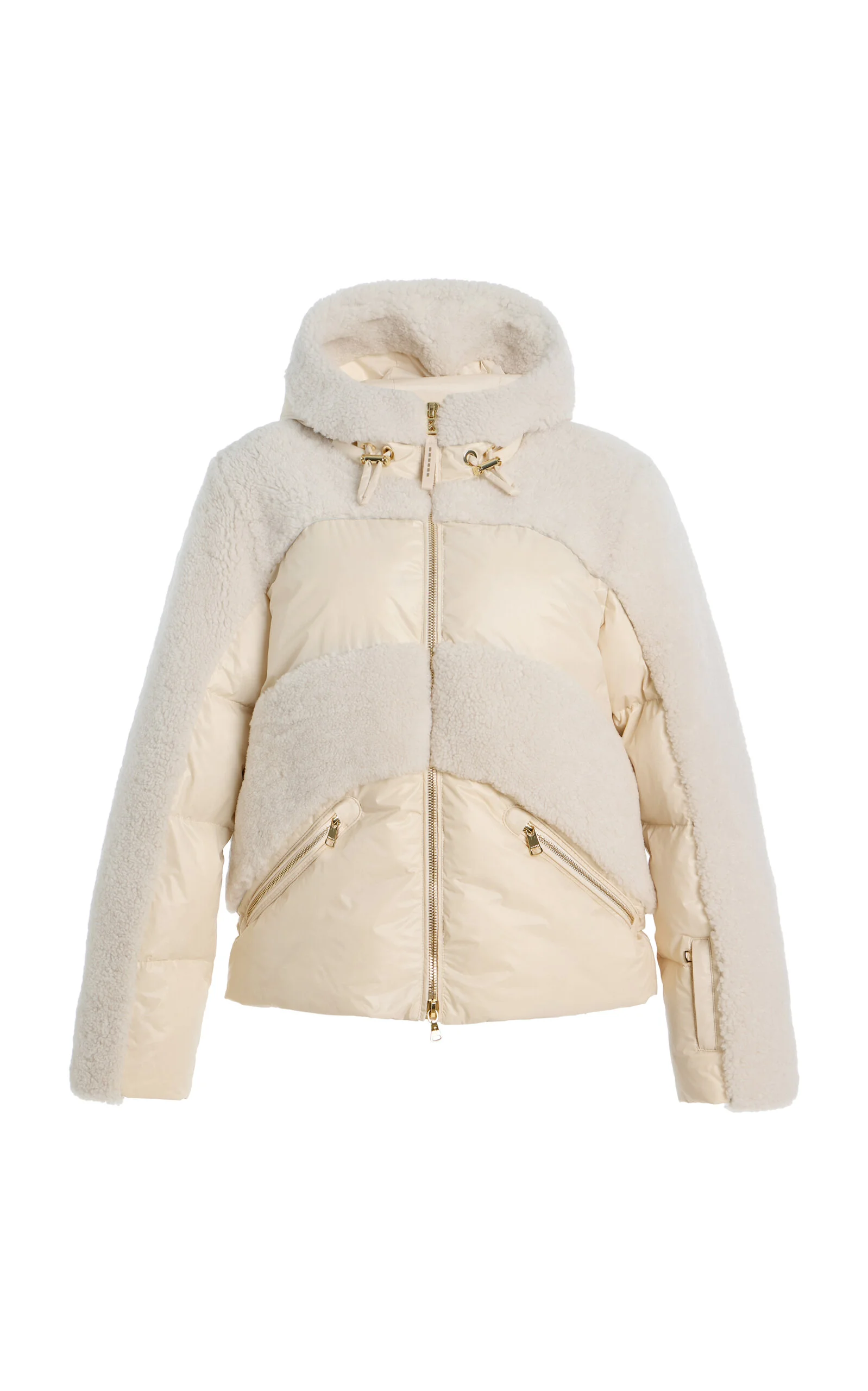 Dana Shearling-Trimmed Down Ski Jacket ivory - 1