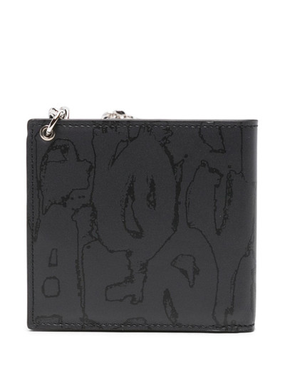 Alexander McQueen graffiti-print leather wallet outlook
