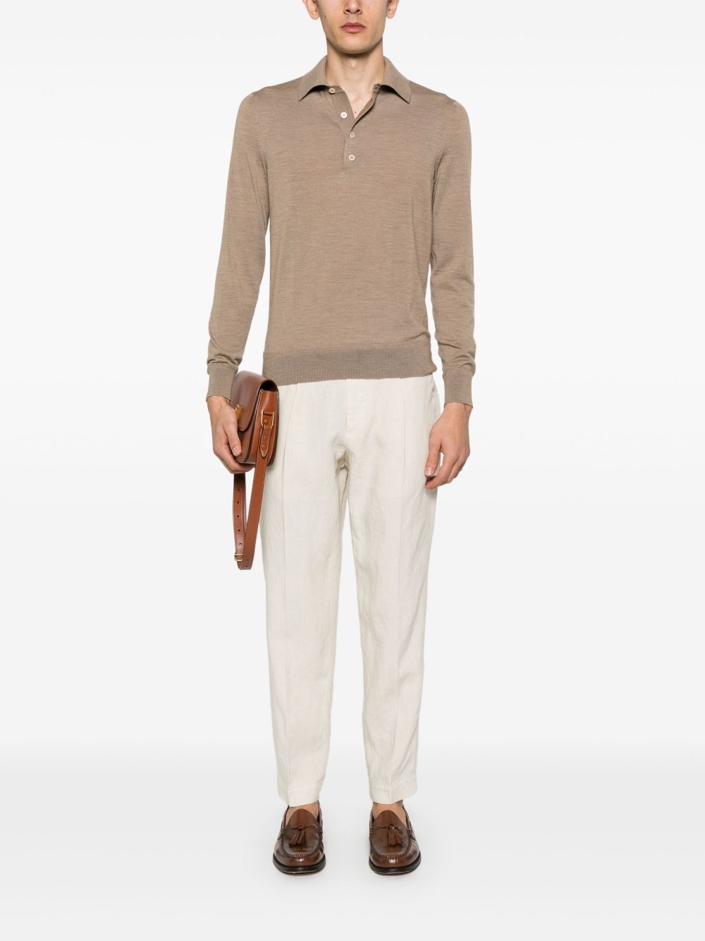wool polo shirt - 2