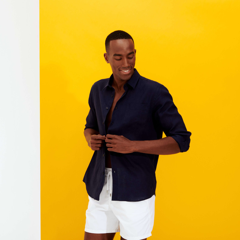 Men Chino Micro Stripes Bermuda Shorts 10