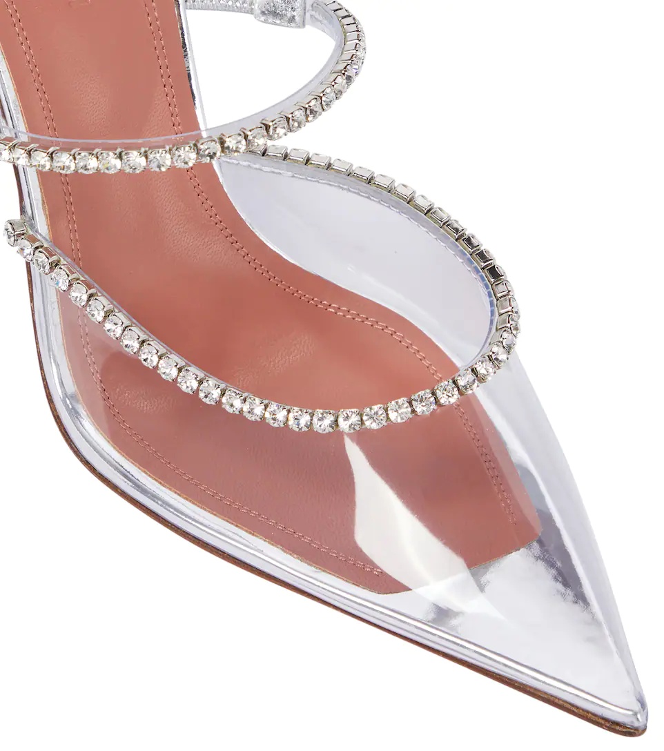 Gilda embellished PVC mules - 6