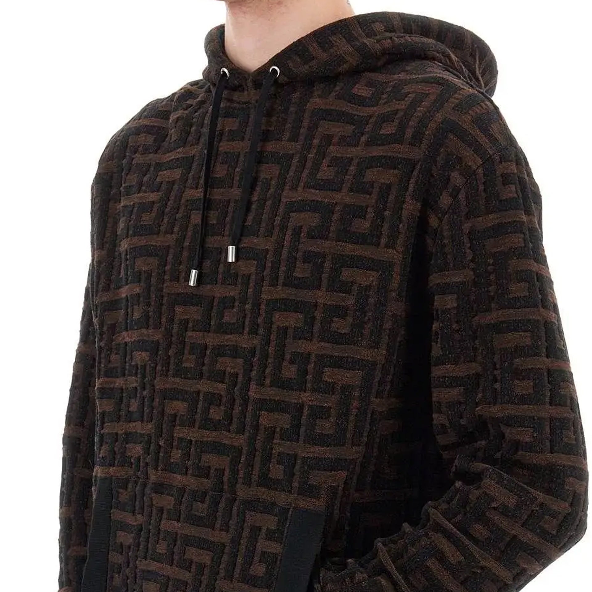 Balmain Hooded Monogram Sweatshirt - 4