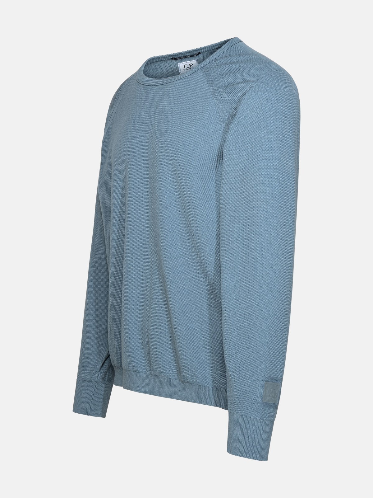 PETROL BLUE COTTON BLEND SWEATER - 2