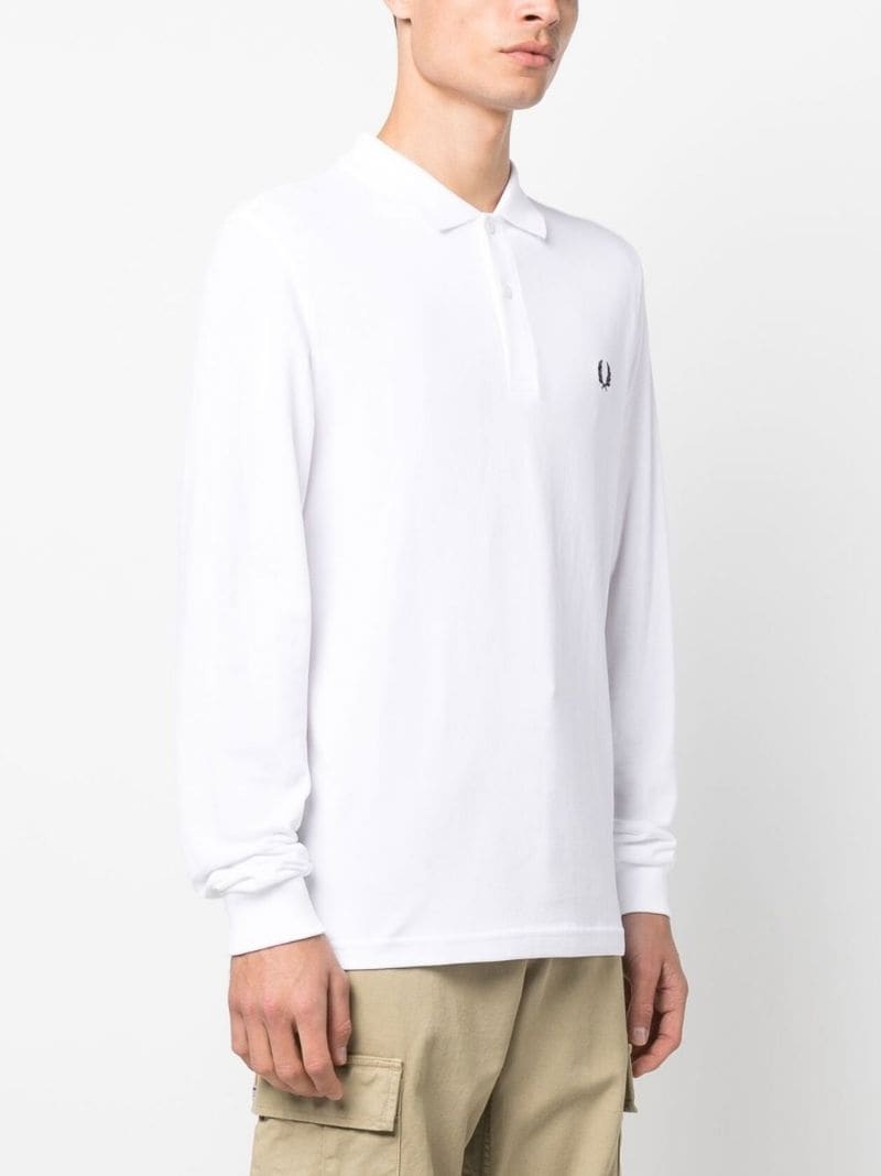 crest-motif polo shirt - 3