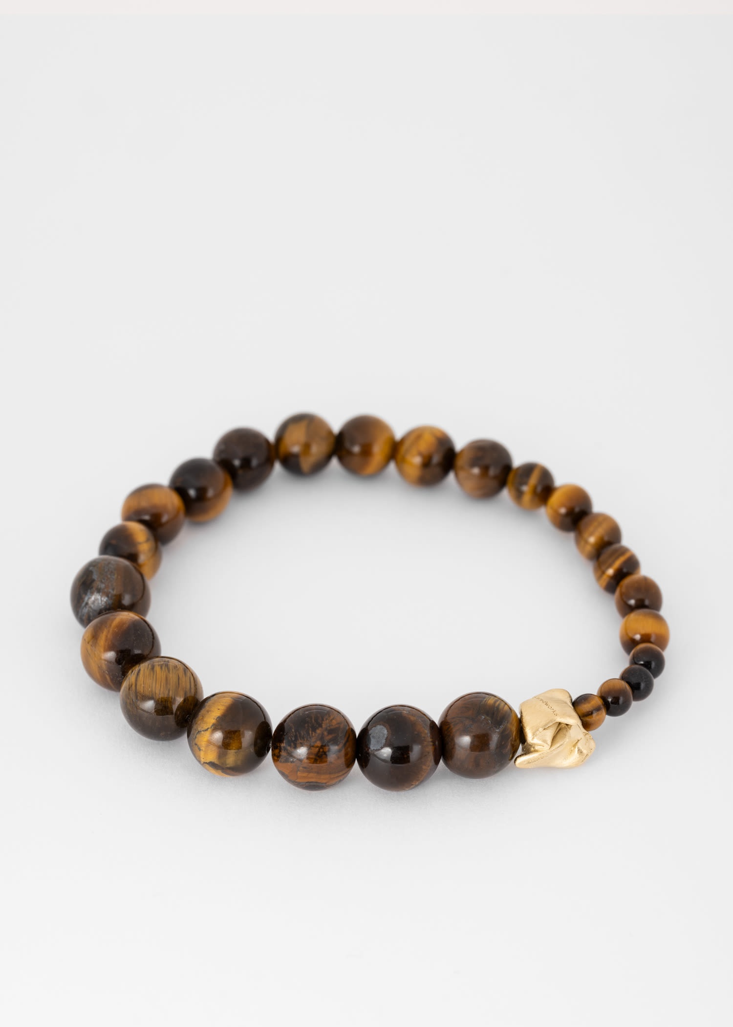 Tiger Eye & Gold Vermeil Beaded Bracelet by Completedworks - 3