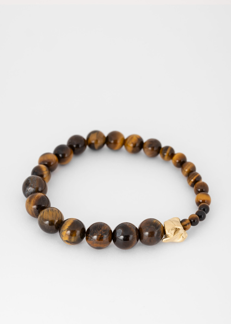 Tiger Eye & Gold Vermeil Beaded Bracelet by Completedworks 3