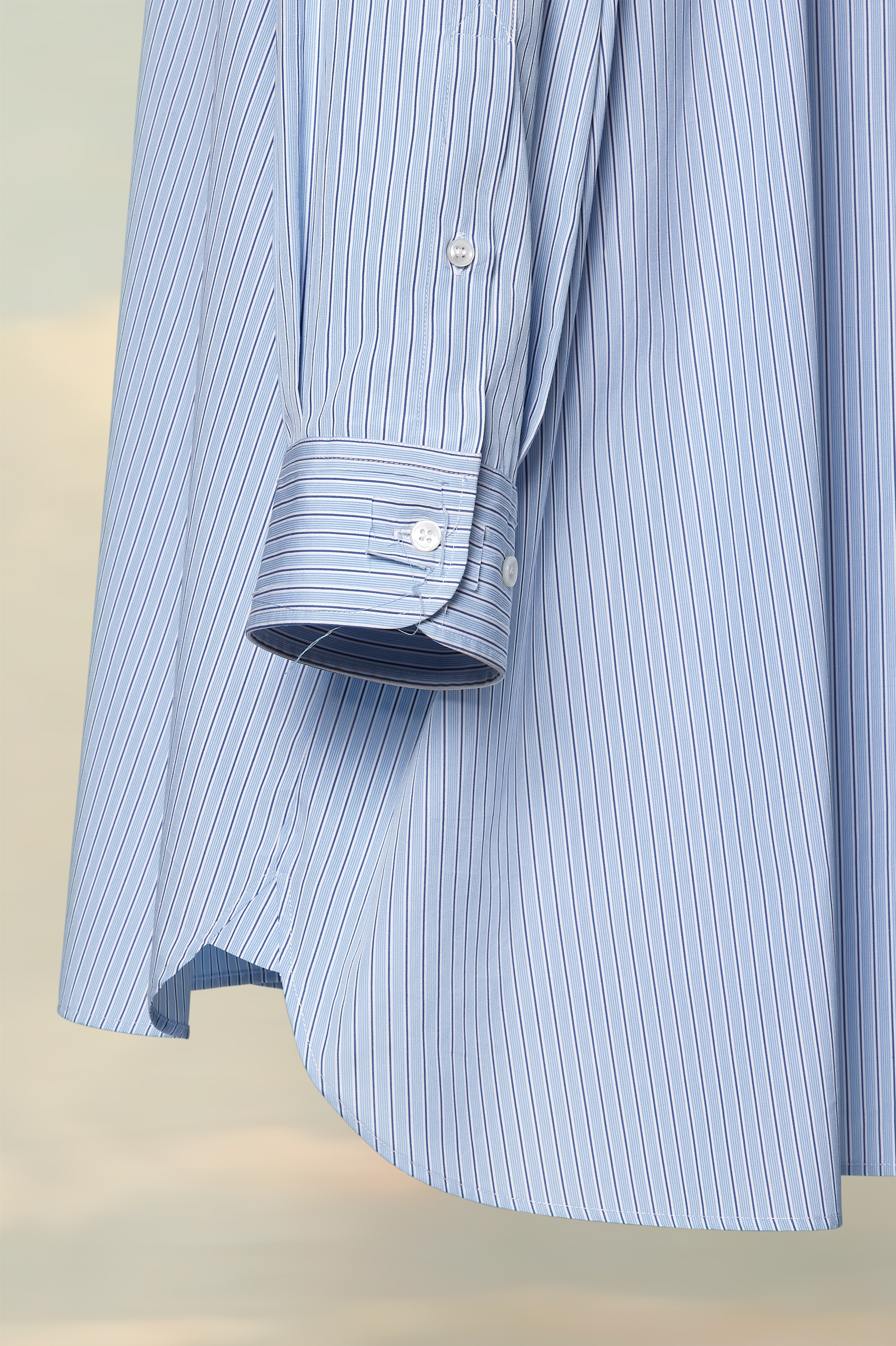 Cotton poplin pinstripe shirt - 4