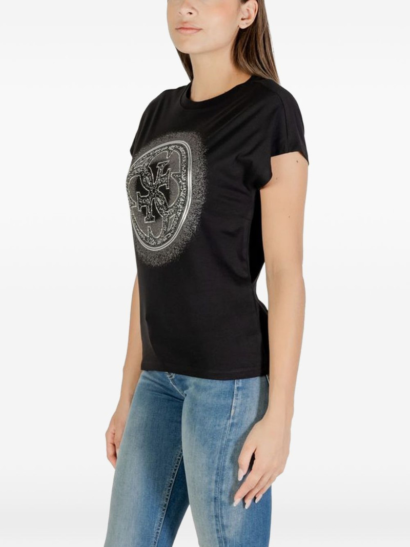 rhinestone-embellished logo T-shirt 4