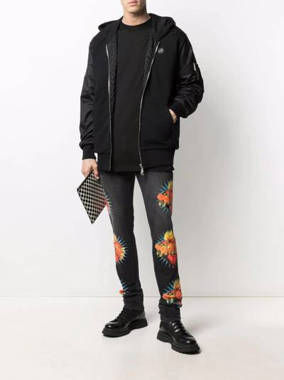 PHILIPP PLEIN logo-patch track jacket outlook