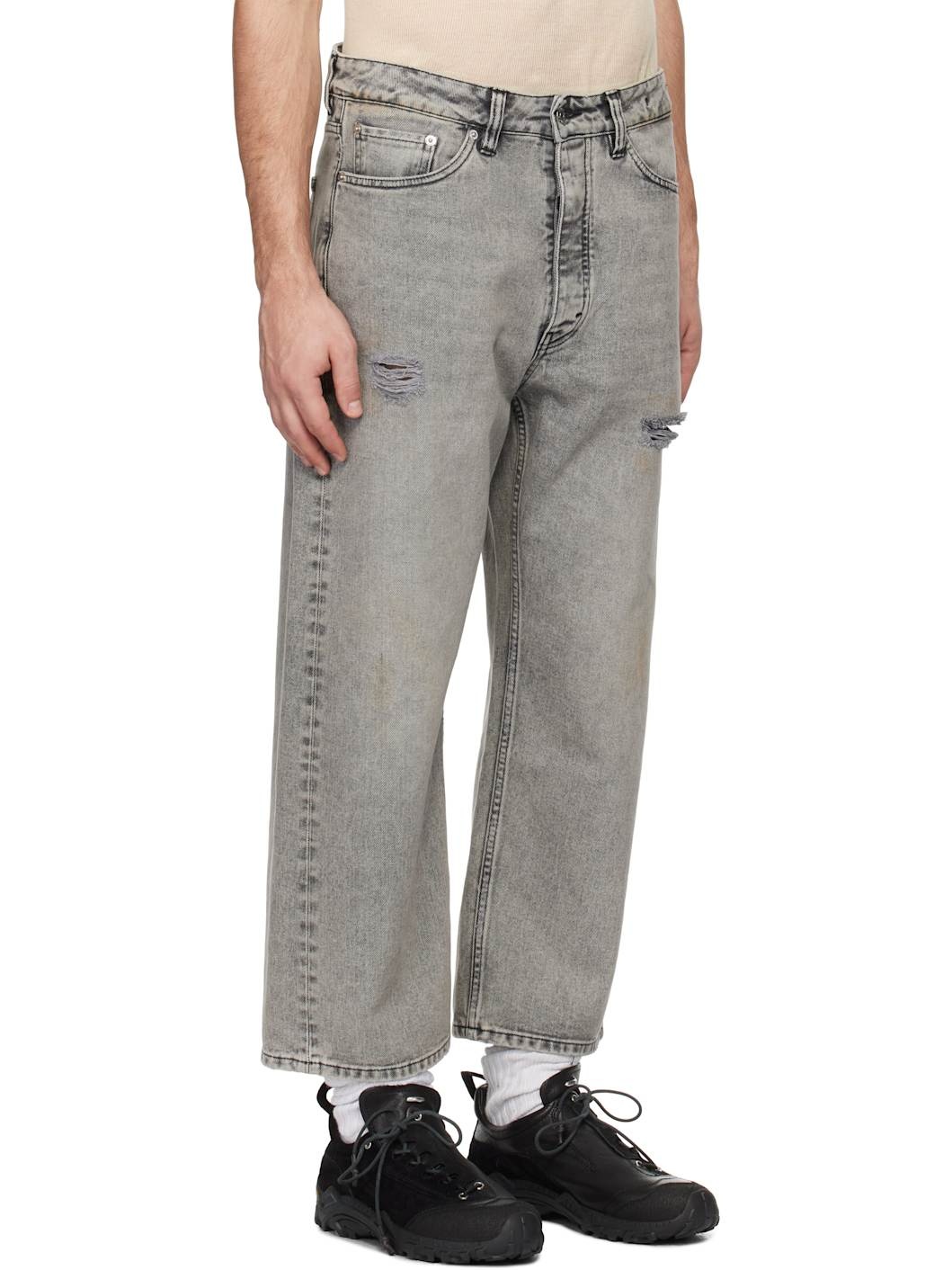 Gray Drop Jeans - 2
