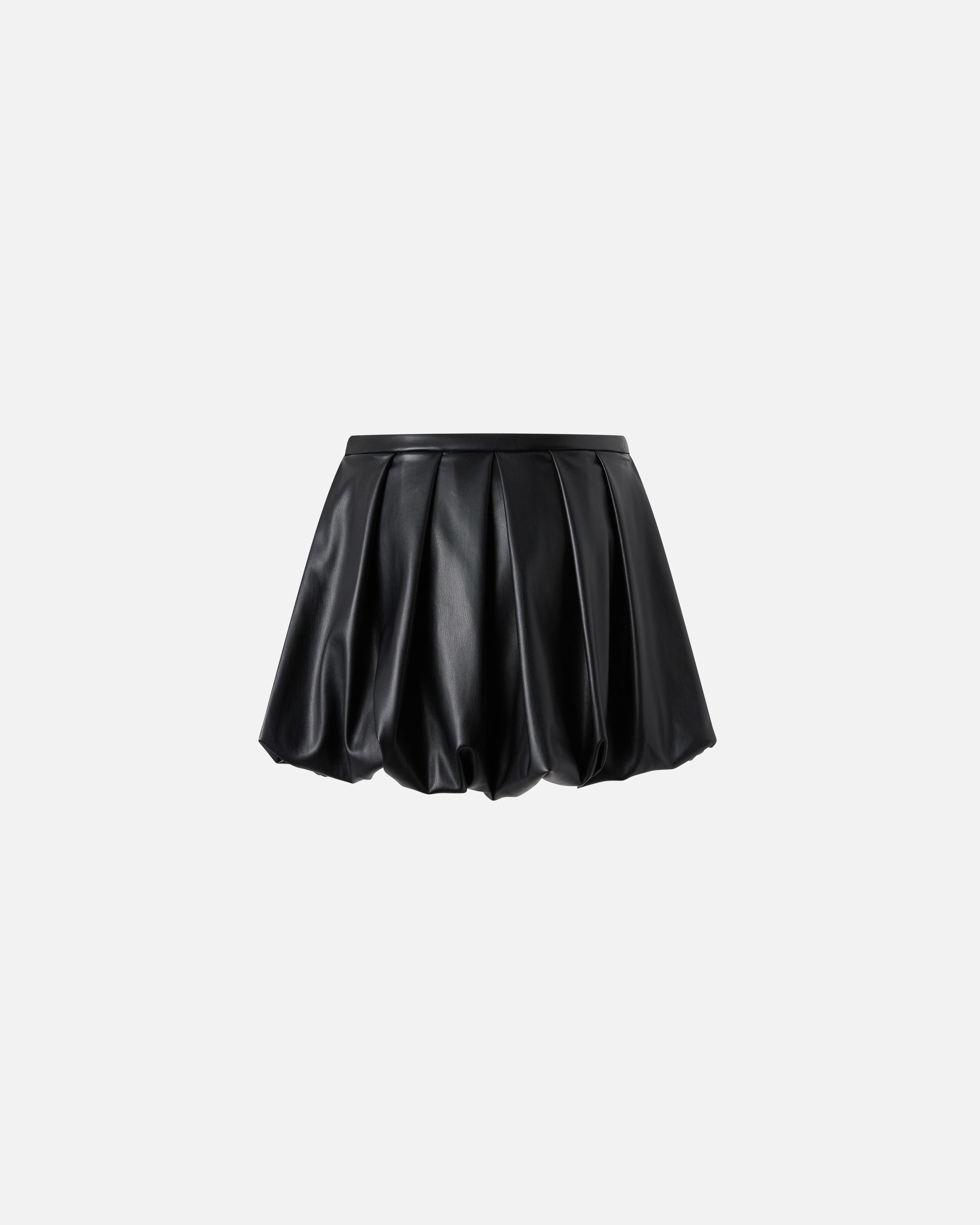 PLEATED MINISKIRT FAUX LEATHER - 2