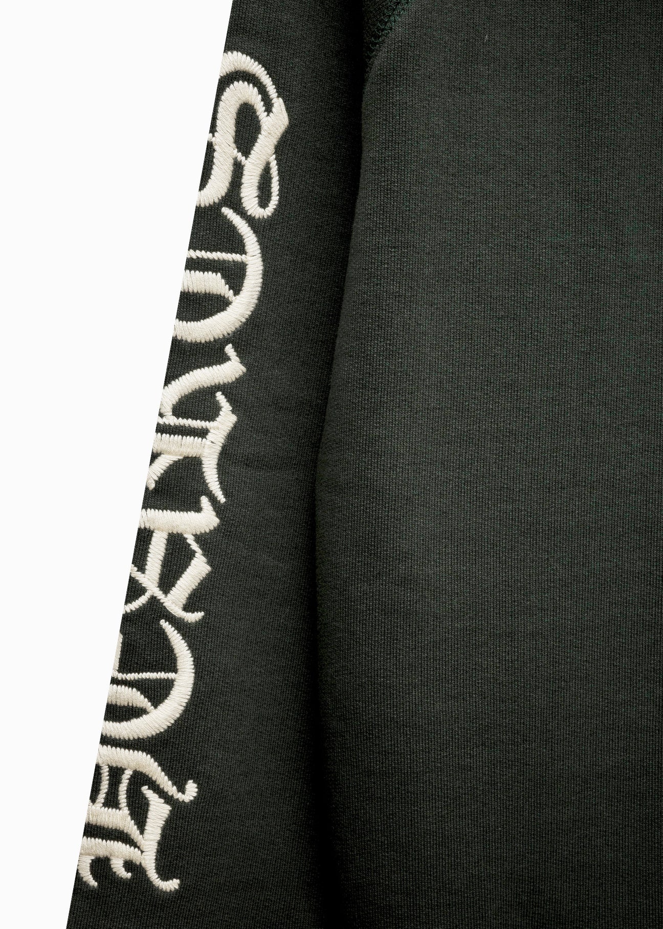 Chrome Hearts CH Forest Green Stitched Script Hoodie - 5