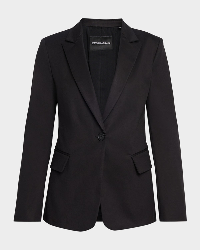 Cotton Couture Single-Button Blazer 1