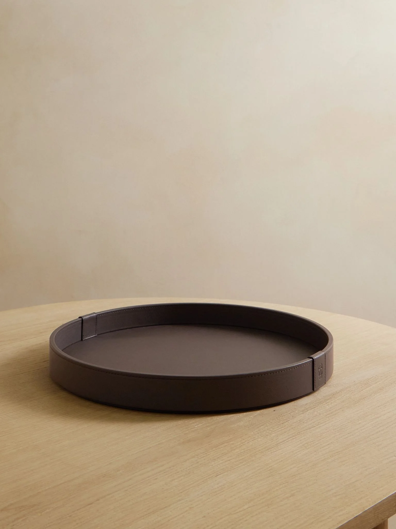 Leather tray Brown - 1