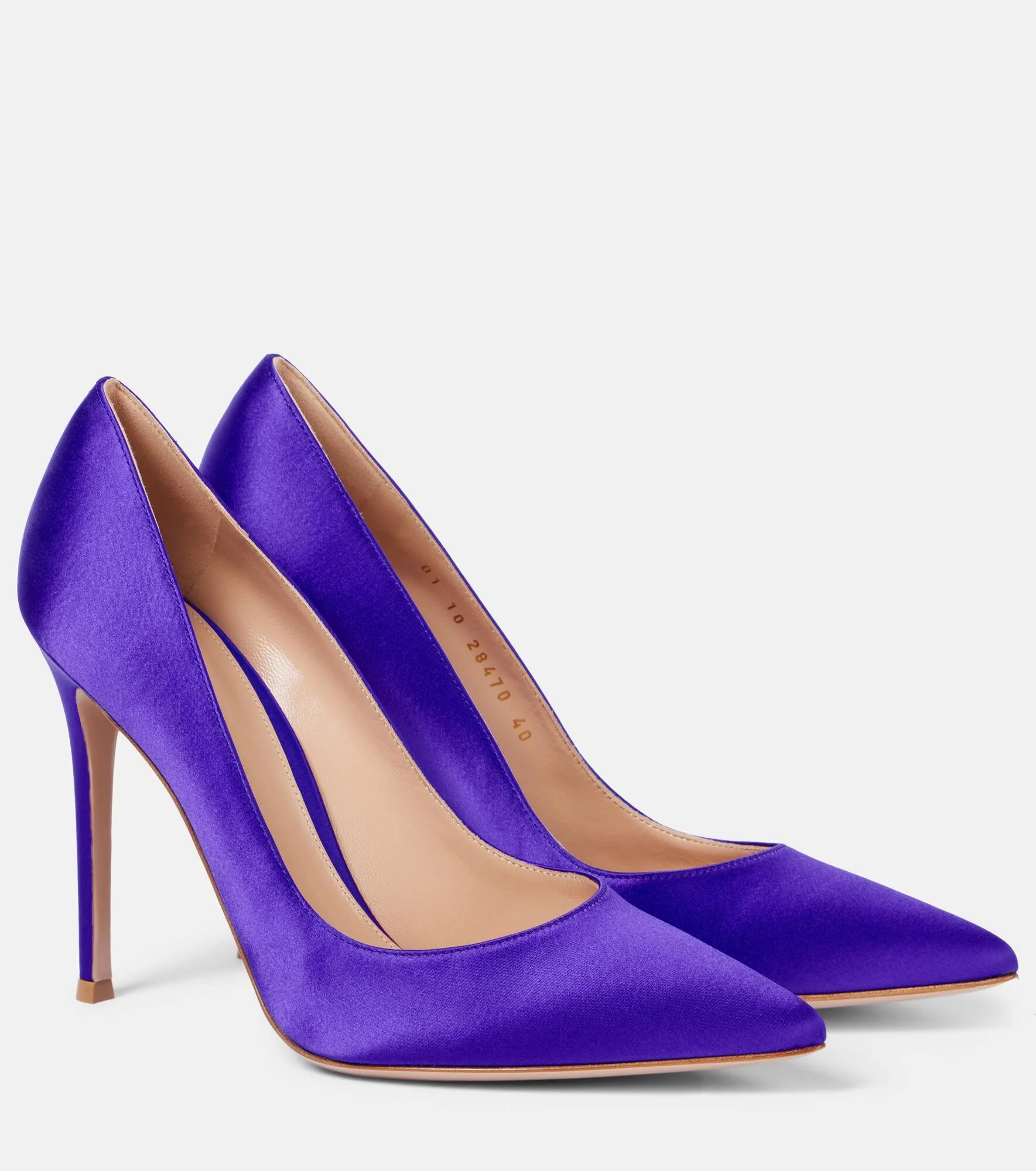 Gianvito 105 satin crêpe pumps - 1