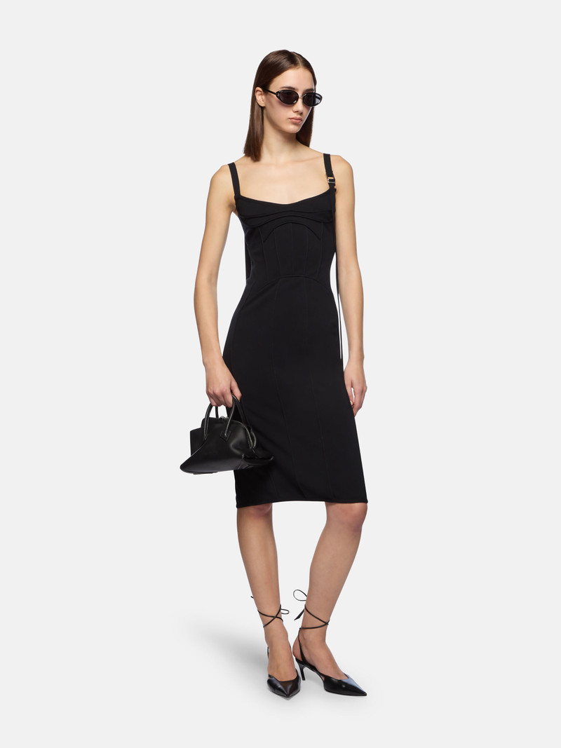 THE ATTICO BLACK MIDI DRESS outlook