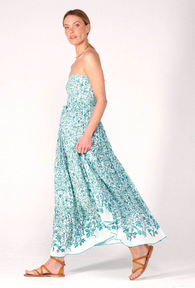 Long Dress Thelma - Green Tiare 3
