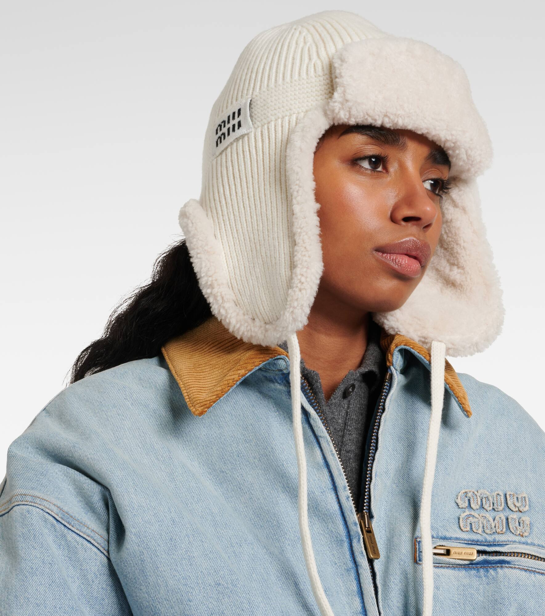 Shearling-trimmed wool and cashmere hat - 2