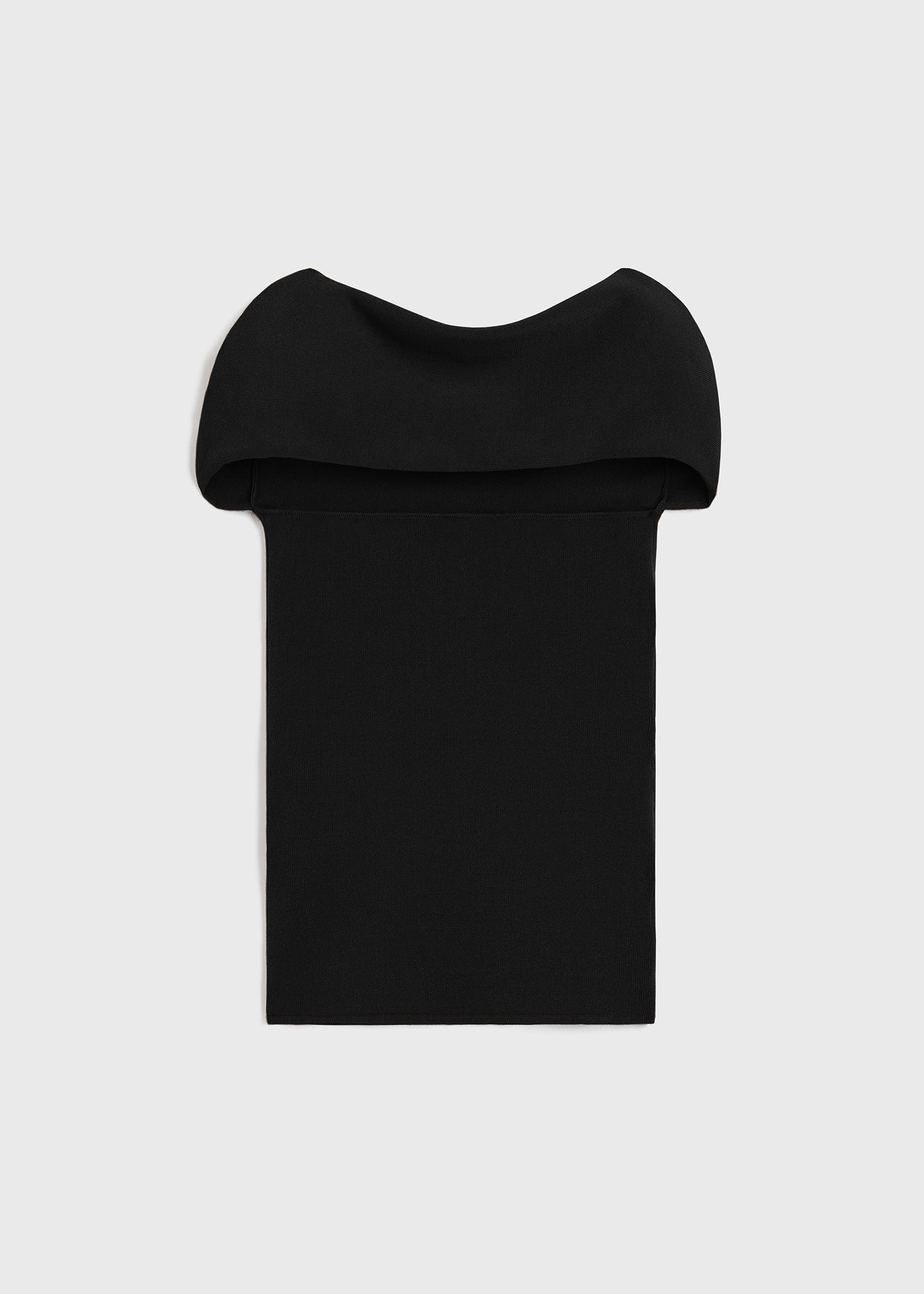 Slip-through knit top black - 1