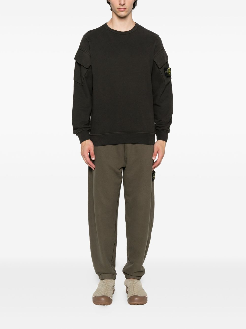 6100008 pocket-detailed crew-neck sweatshirt - 2