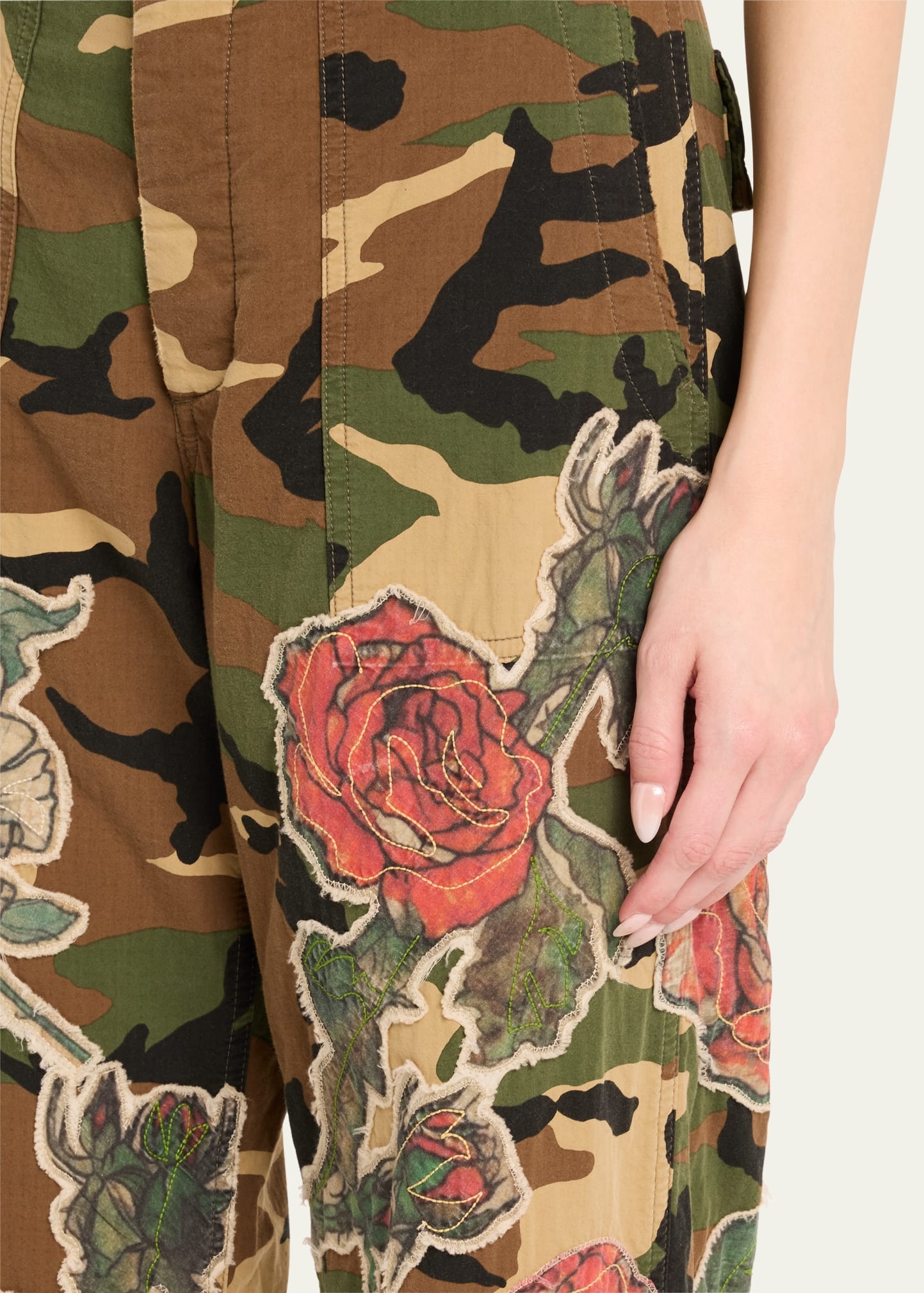 Camo Patchwork Utility Pants - 5