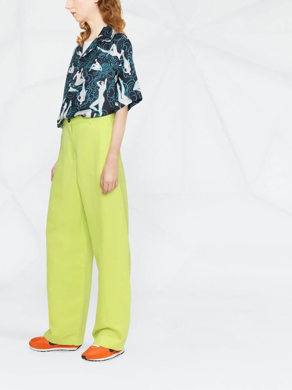 high-waisted wide-leg trousers - 4