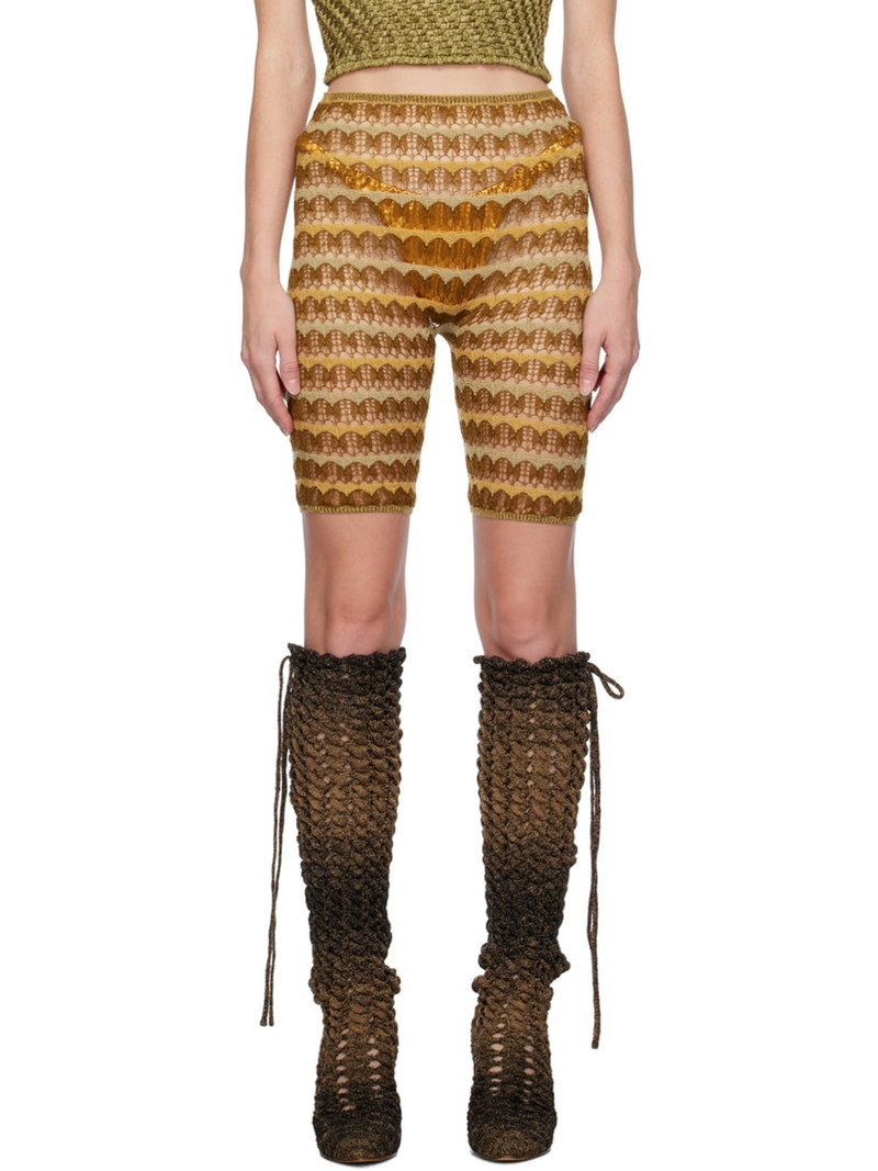 SSENSE Exclusive Brown & Orange Shorts 1