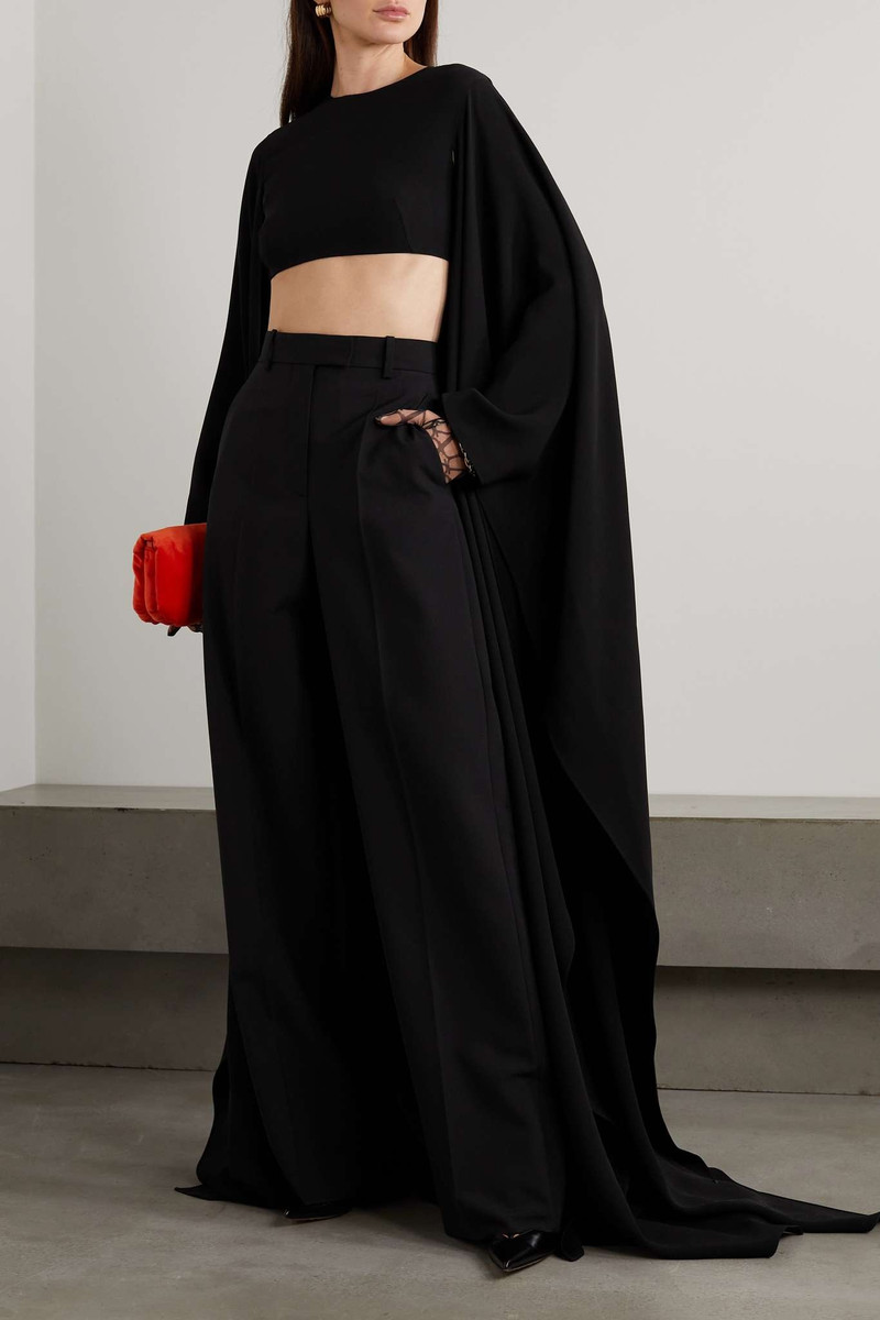 Valentino Grain de poudre wool straight-leg pants outlook