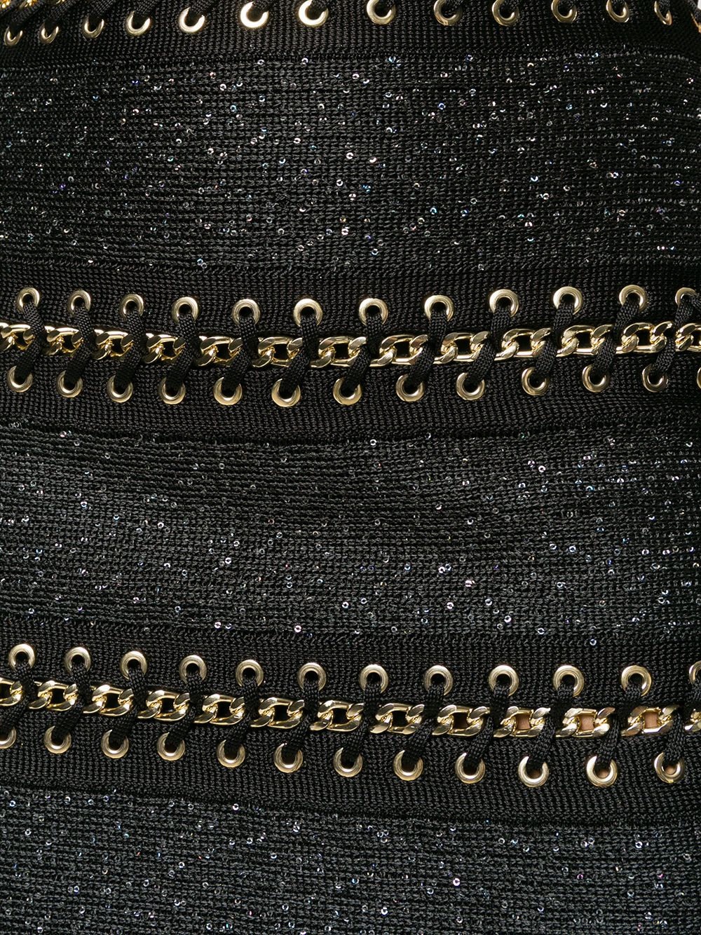 chain-embellished mini skirt - 5
