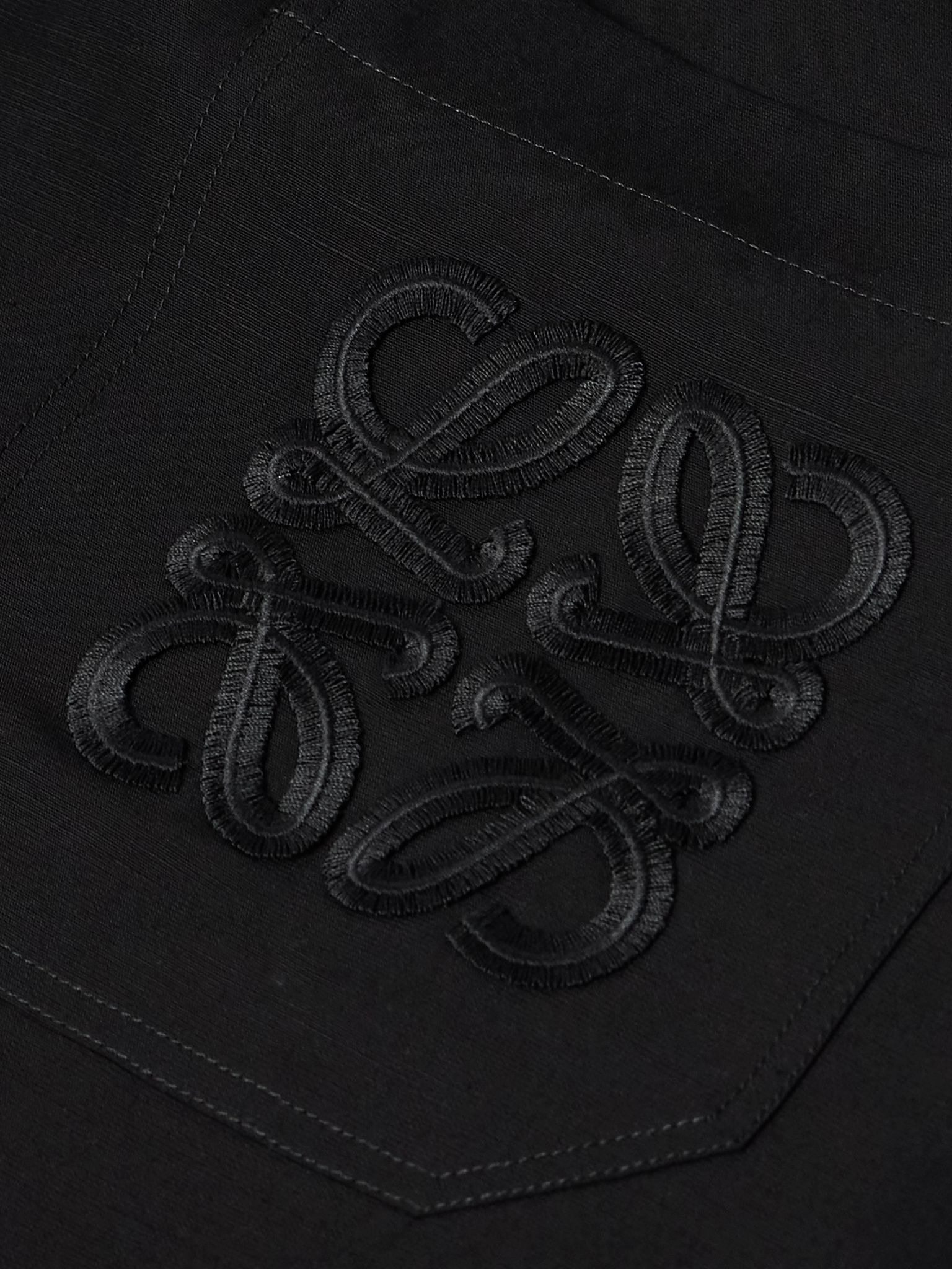 + Paula's Ibiza Logo-Embroidered Woven Shirt Black - 5