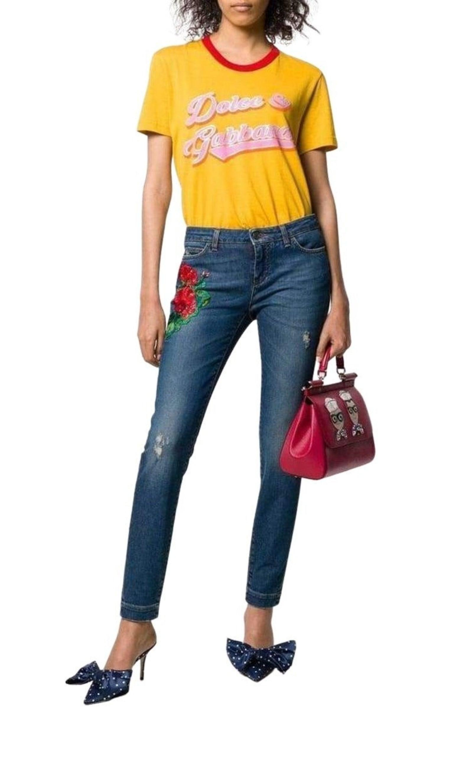 Embroidery Skinny-fit Jeans - 2