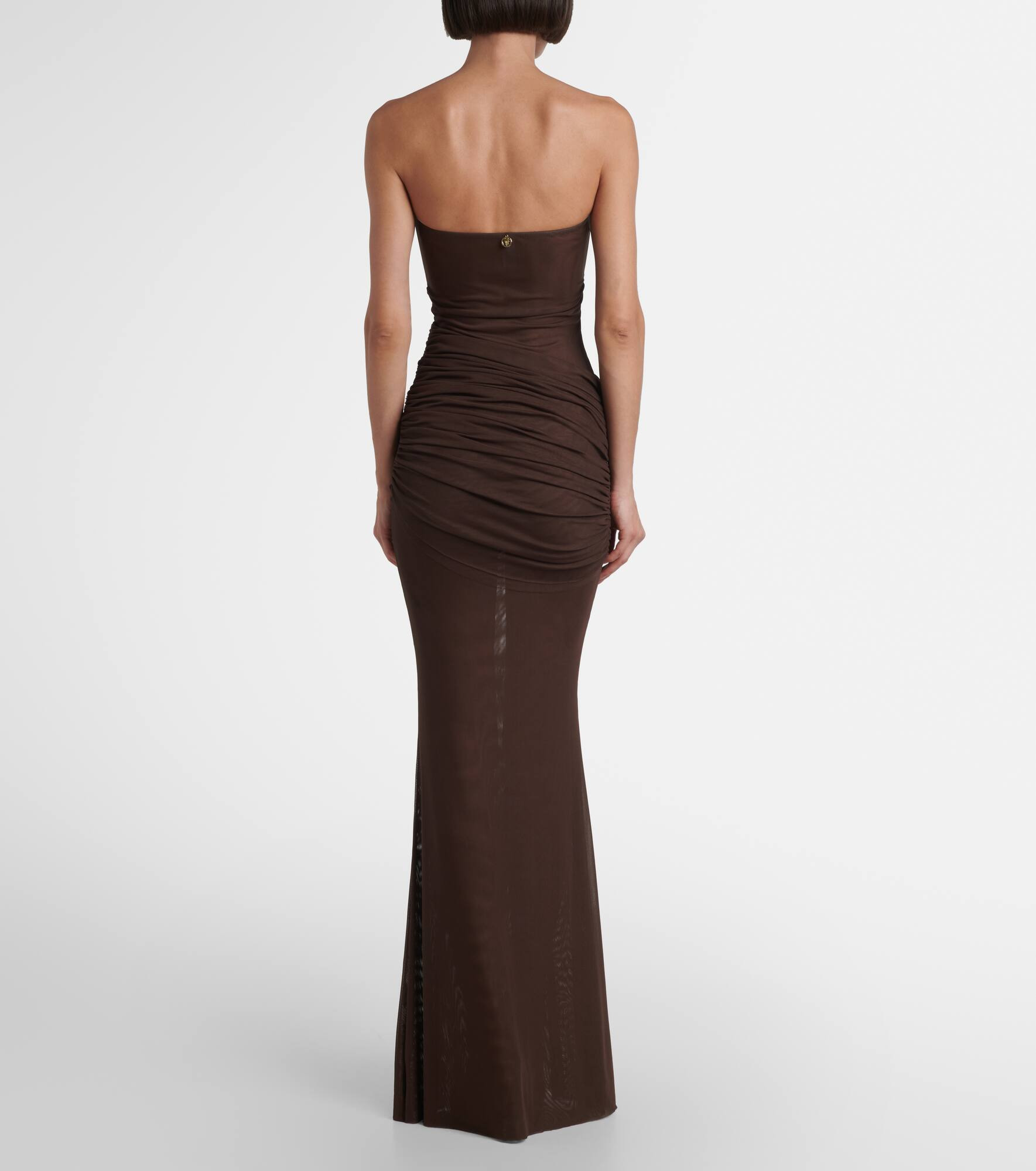 Erica ruched strapless maxi dress - 3