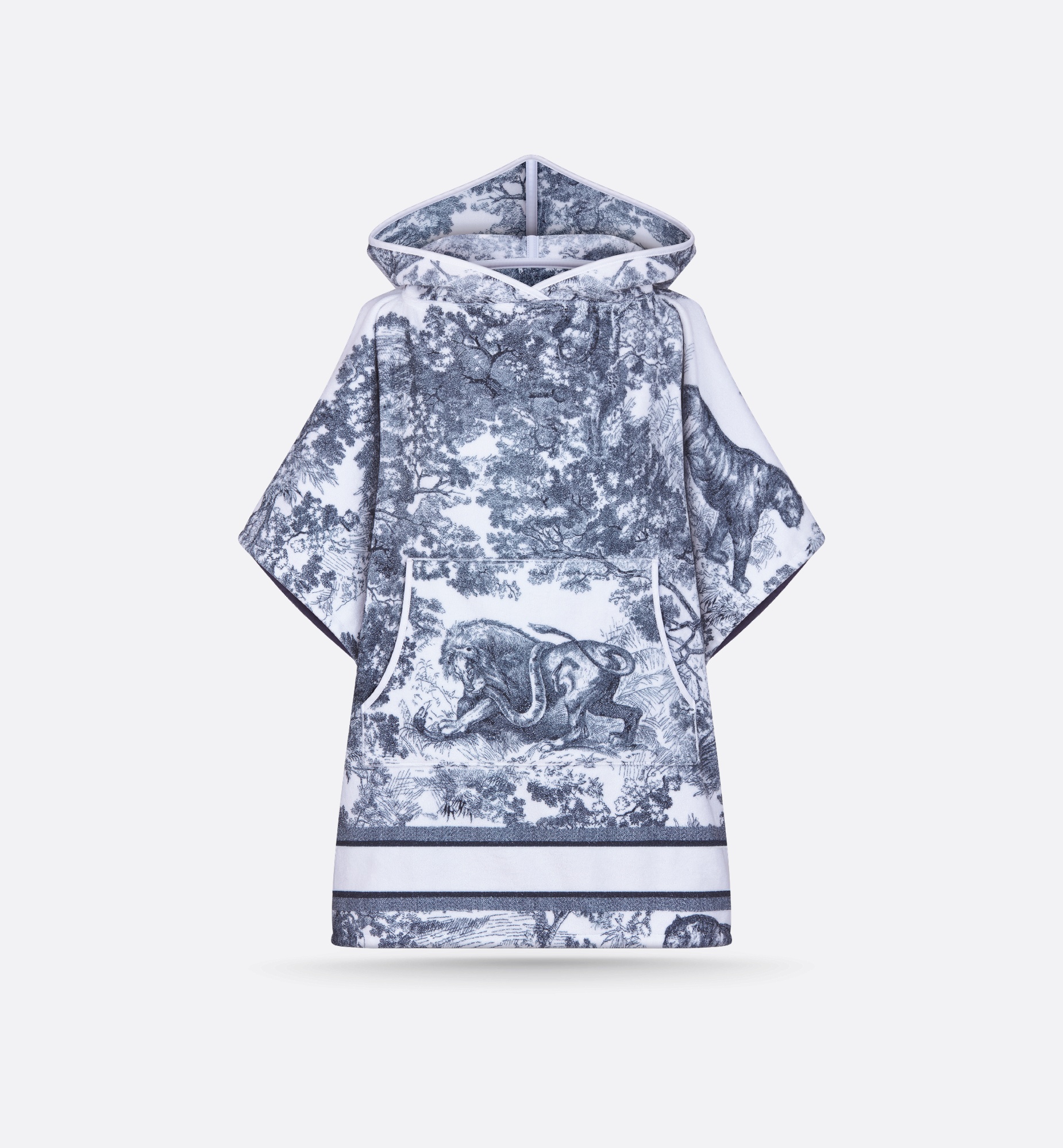 Dioriviera Toile de Jouy Sauvage Hooded Poncho - 1