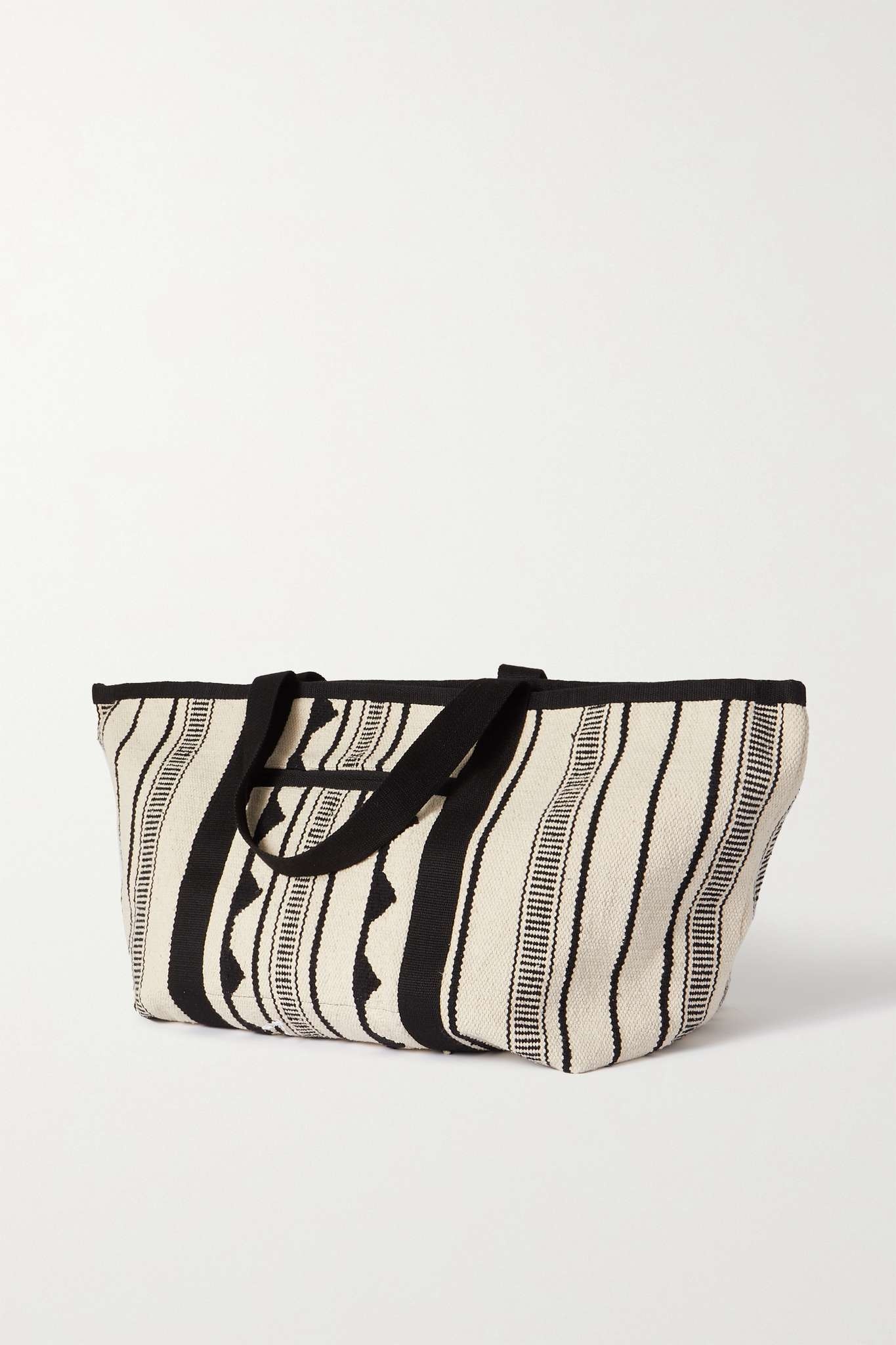 Warden striped cotton-canvas tote - 3