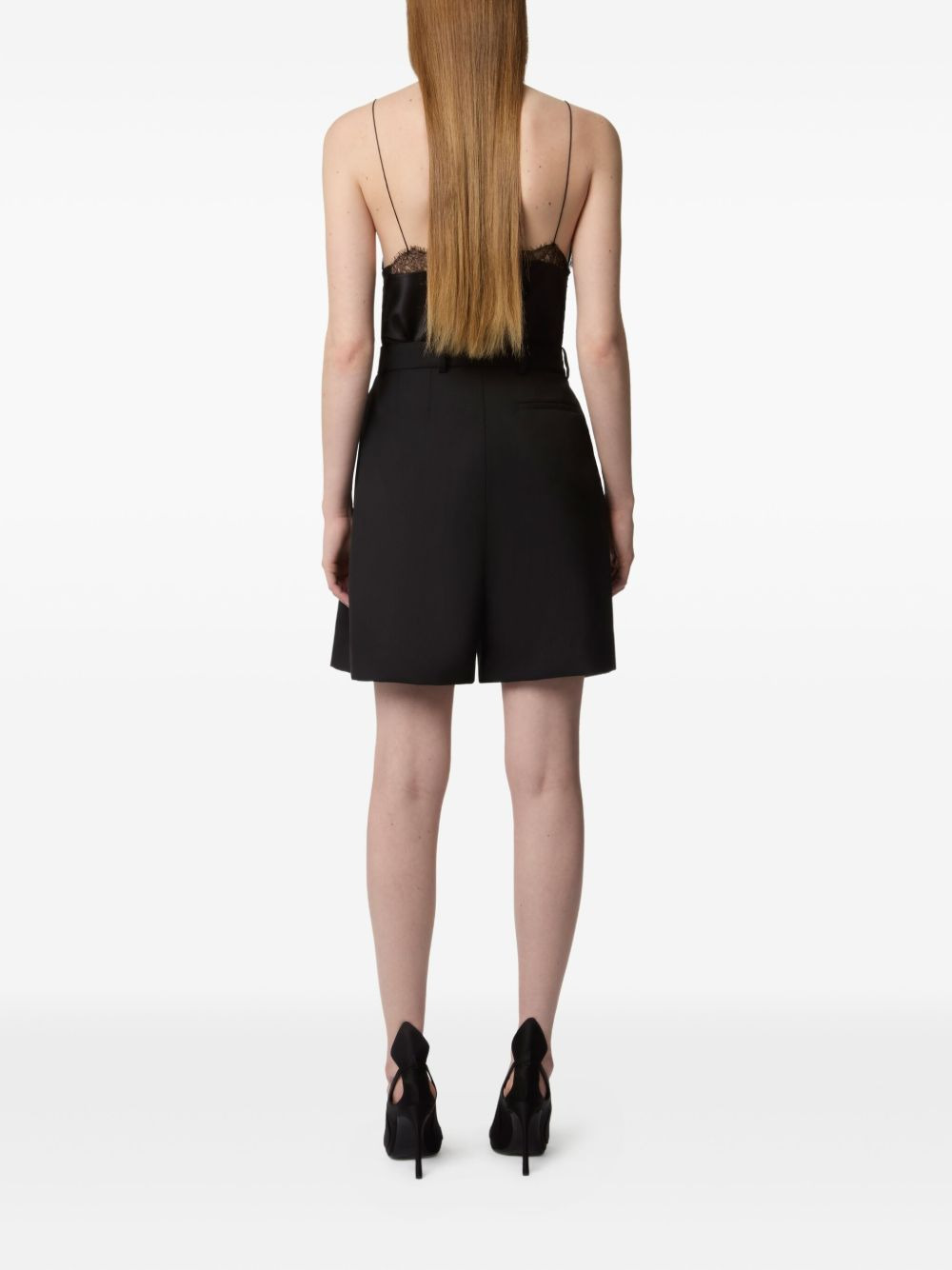 pleated high-waisted shorts - 4
