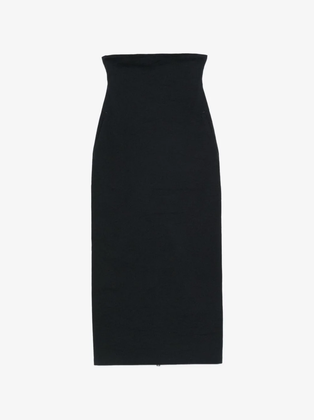 high-waisted zip-back midi skirt - 1