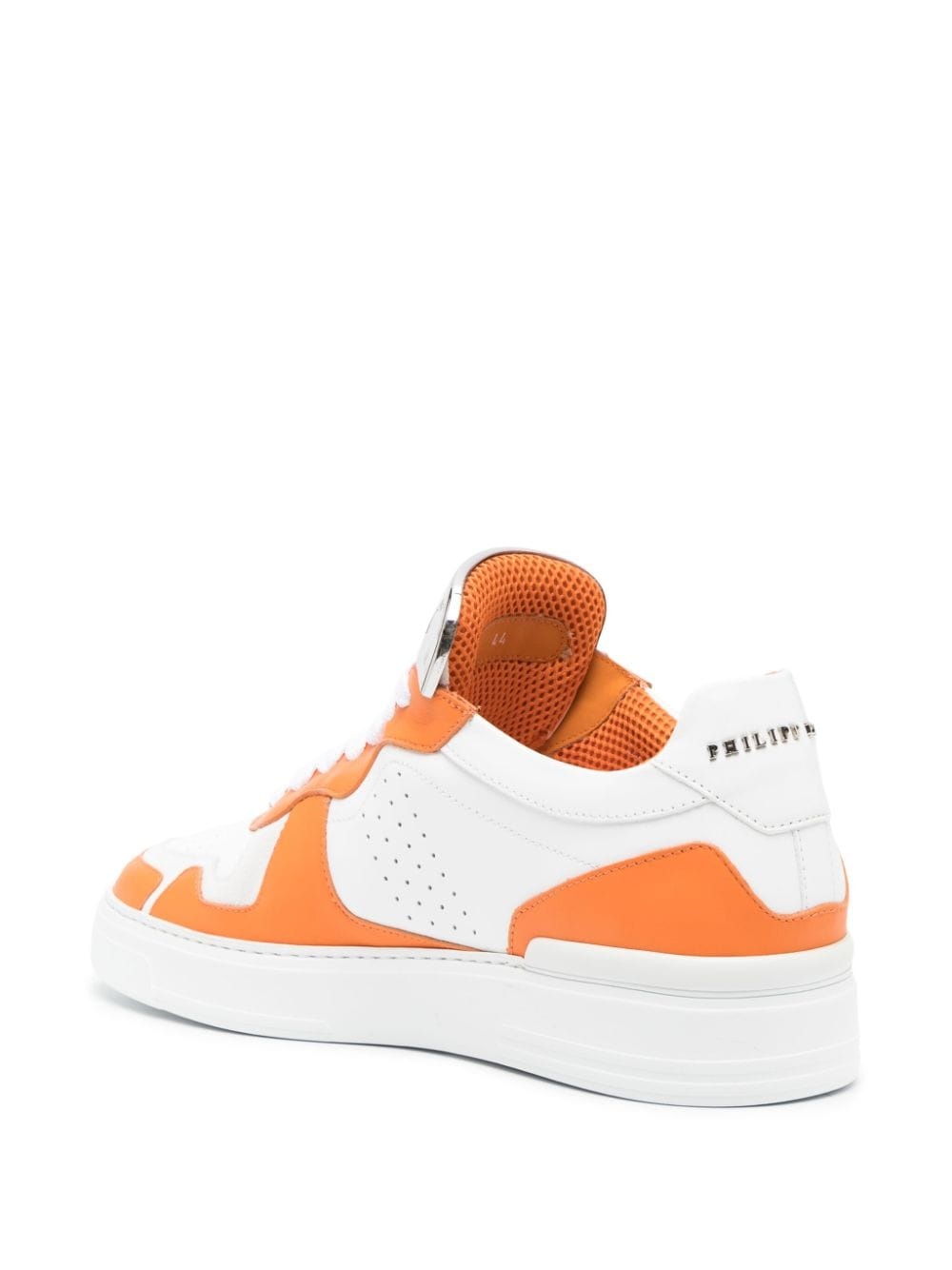 logo-plaque panelled sneakers - 3